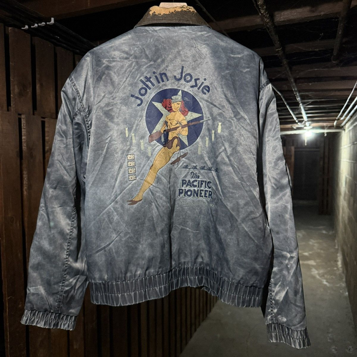 J. America Vintage 80s Bomber Flight Jacket Joltin Josie 1988 Korea L Size US L / EU 52-54 / 3 - 1 Thumbnail