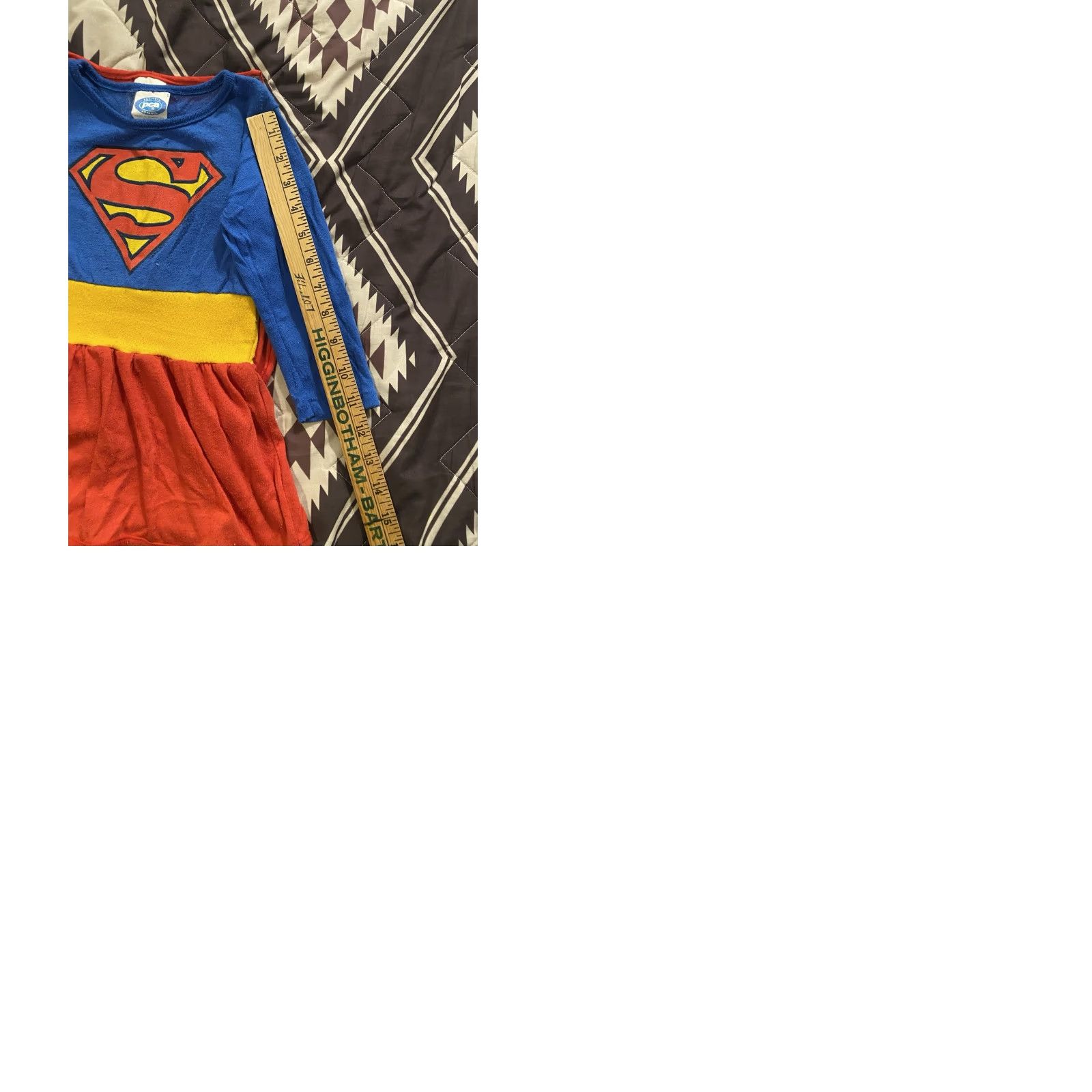 Vintage VINTAGE Supergirl Little Girls Dress Caped PJs Costume 1970s 5 Blue Cotton Blend Long Sleeve Girls Size ONE SIZE - 9 Thumbnail