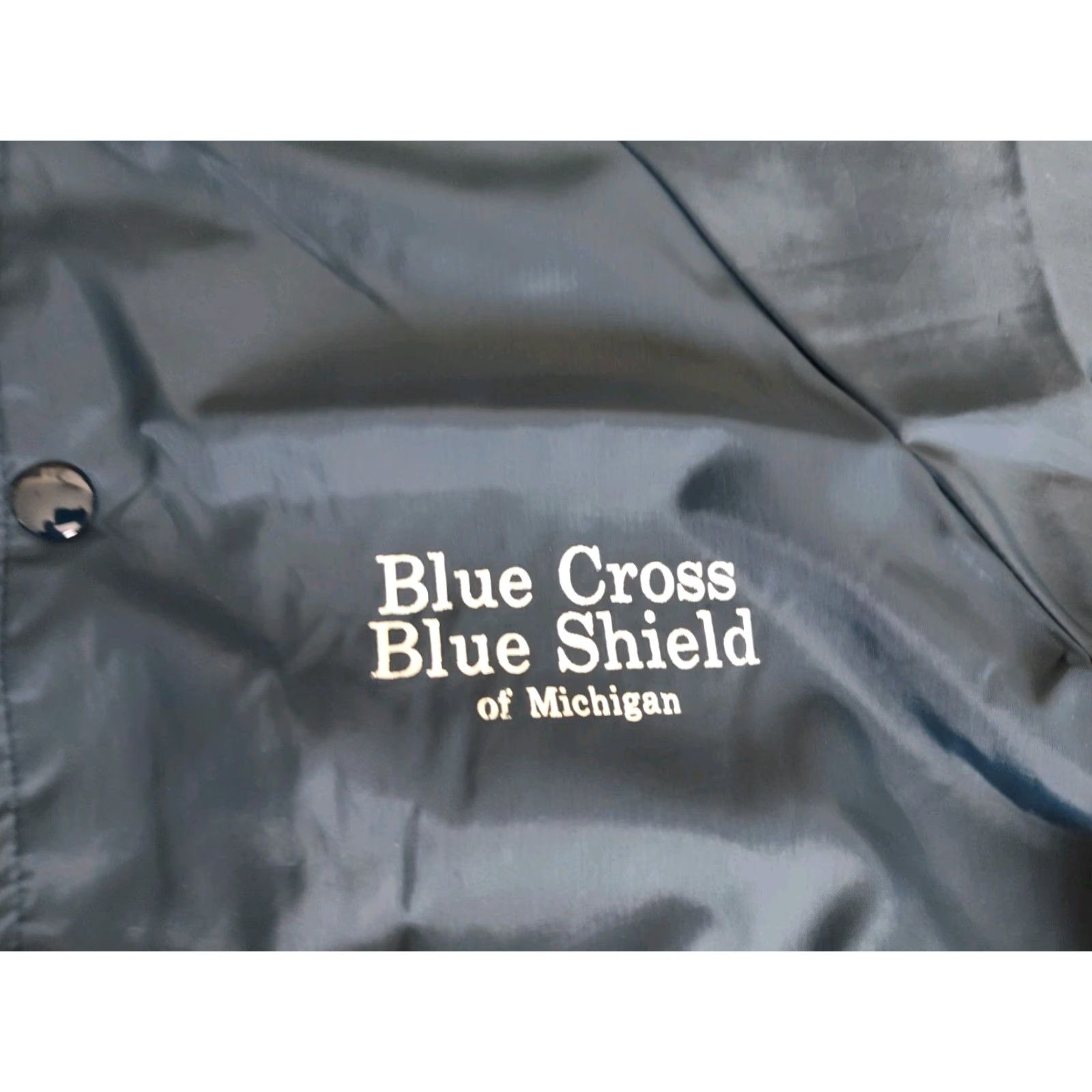 Vintage Vintage 80's Varsity Ringer Jacket Blue Cross Blue Shield Michigan USA Made M Size US M / EU 48-50 / 2 - 4 Thumbnail