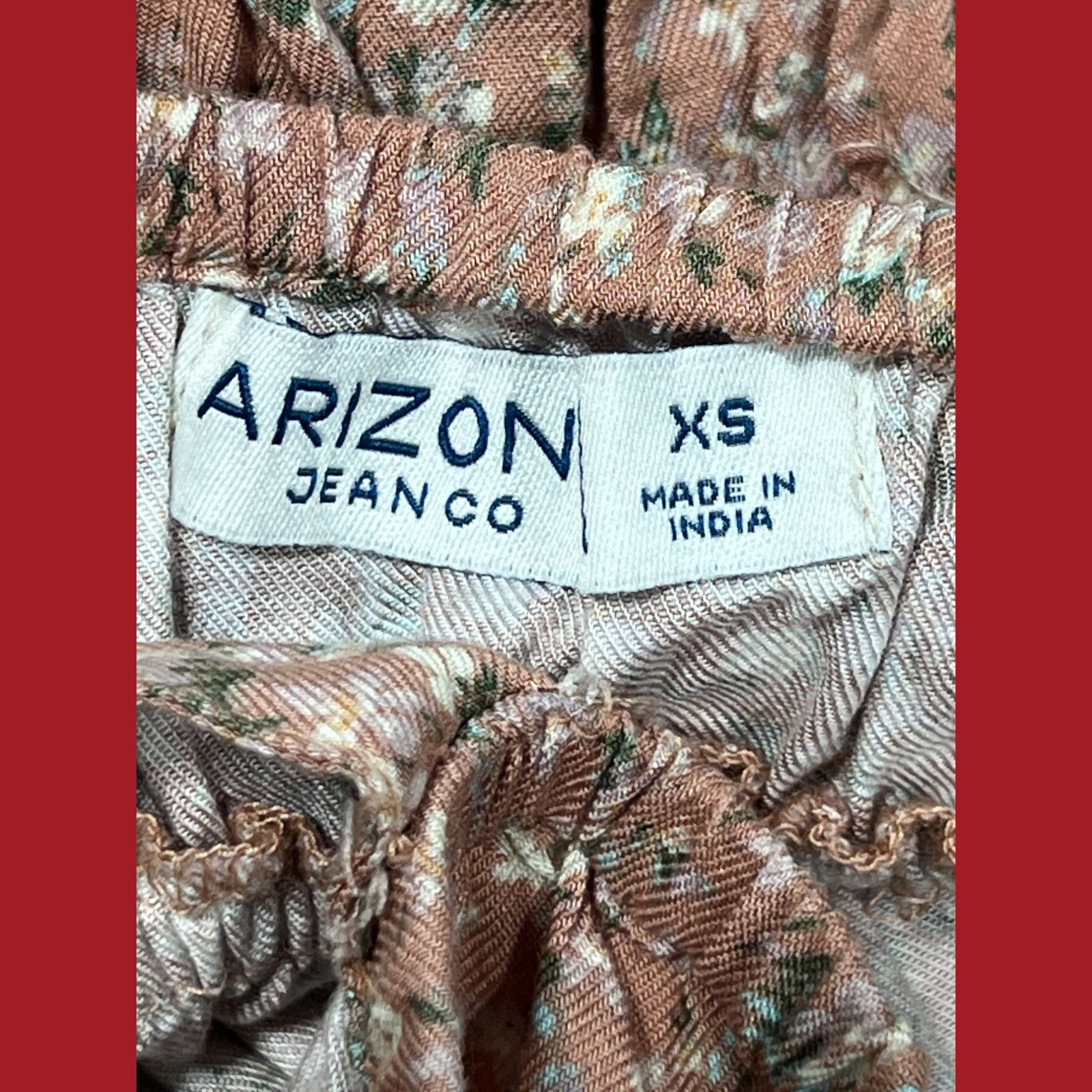 Arizona Jean Co. Arizona - Women's Sleeveless Jumpsuit - Juniors - Beige Flor Size 22" - 11 Thumbnail