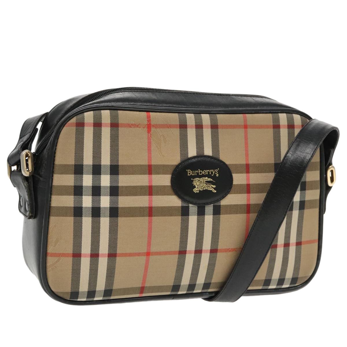 Burberry Nova Check Brown Canvas Shoulder Bag (Pre-Owned) Size ONE SIZE - 1 Thumbnail