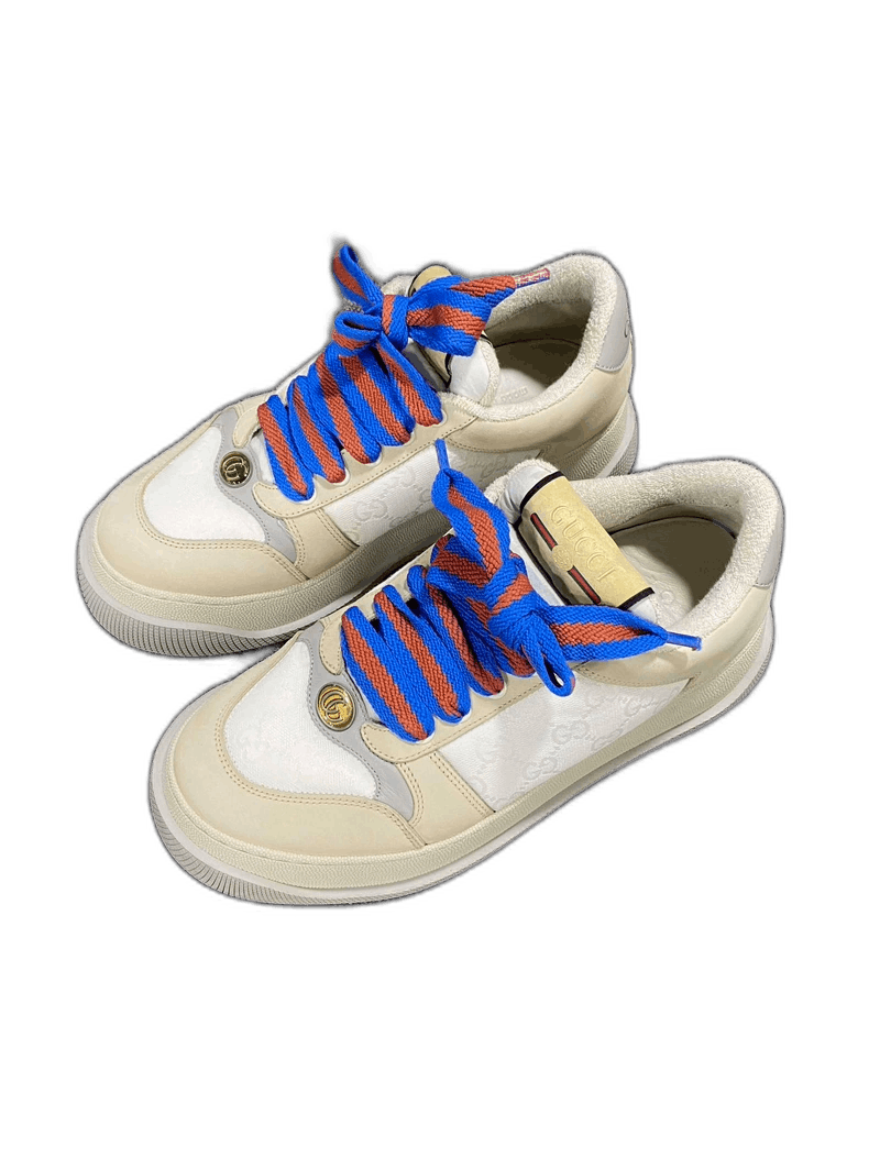 Gucci GUCCI Beige Sneakers with Colorful Laces-yf Size US 9.5 / EU 42-43 - 1 Thumbnail