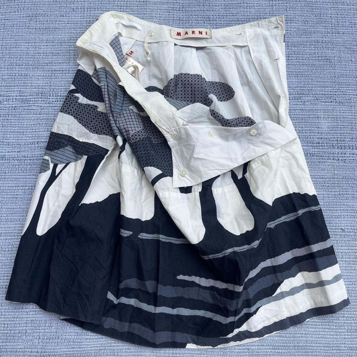 Marni [Used] MARNI Total Pattern Pleated Flare Skirt Knee Length Size 25" / US 0 / IT 36 - 4 Thumbnail