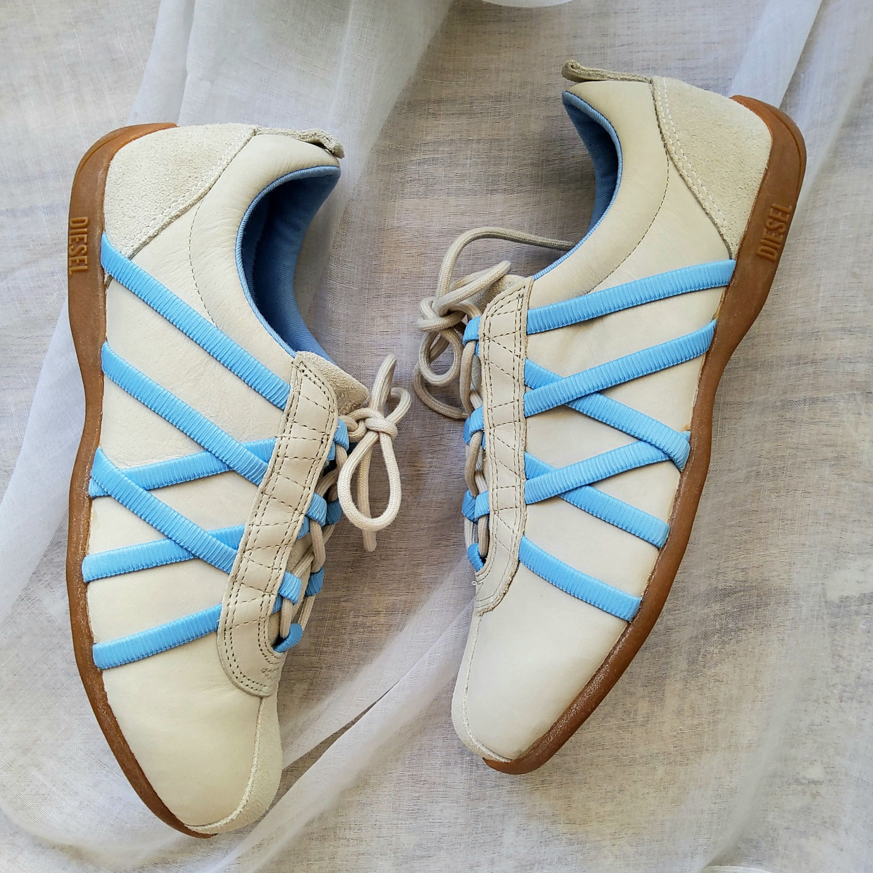 Diesel Diesel rare vintage y2k deadstock tech rave leather sneakers Size US 7.5 / IT 37.5 - 5 Thumbnail
