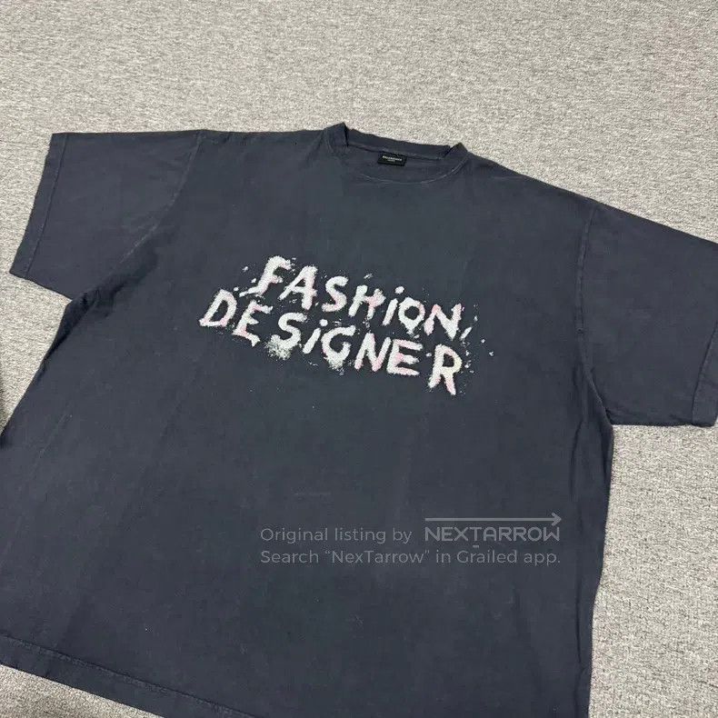 Balenciaga Balenciaga Golden Sand Shiny Print Round Neck Short Sleeve Size US XL / EU 56 / 4 - 3 Thumbnail