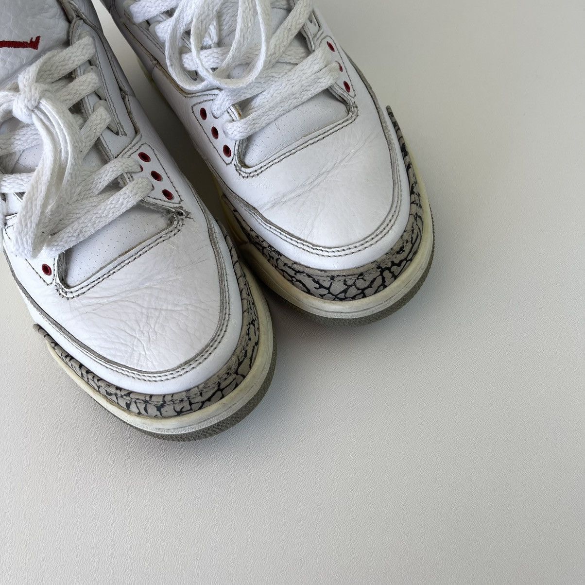 Jordan Brand Nike Air Jordan 3 Retro 2010 Hi-Top Shoes White Cement Rare Size US 8 / EU 41 - 7 Thumbnail