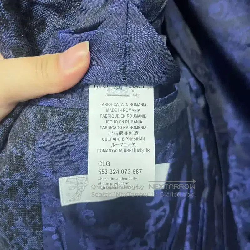 Versace Versace Blue Wool Men's Jacket . Size US XL / EU 56 / 4 - 3 Thumbnail