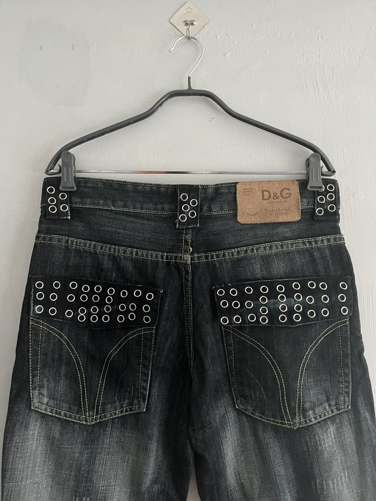 Dolce & Gabbana SS06 Dolce And Gabanna Eyelet Distressed Jeans Size US 33 - 6 Thumbnail