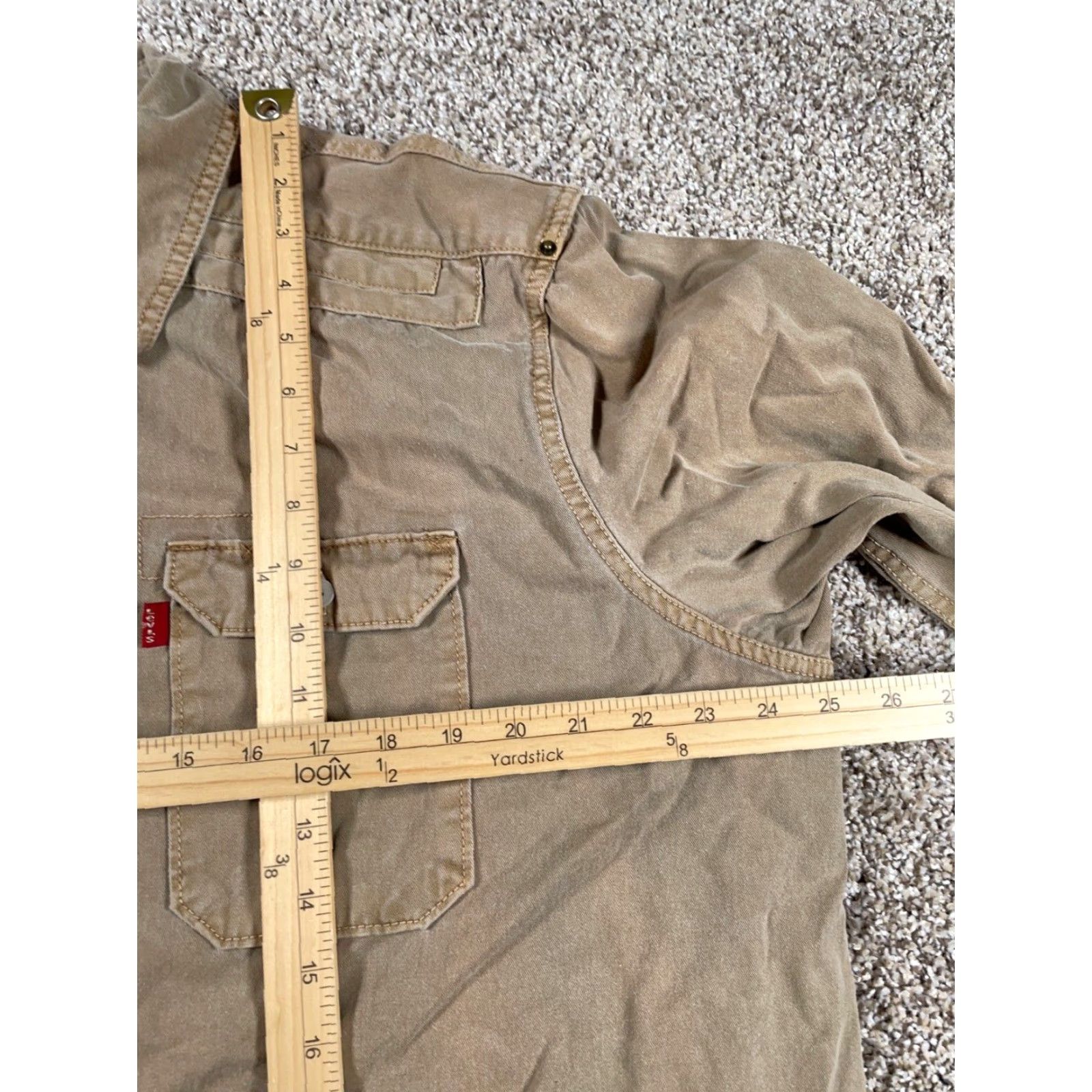 Levi's Levi's Shirt Men Large Brown Twill Heavyweight Oversized Button-Up Workwear Casual Long Sleeve Grunge Retro Mens Size US L / EU 52-54 / 3 - 6 Thumbnail