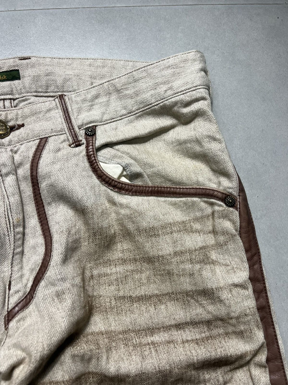 Obelisk Obelisk - Leather Lining Dirt Washed Pants Size US 34 / EU 50 - 8 Thumbnail