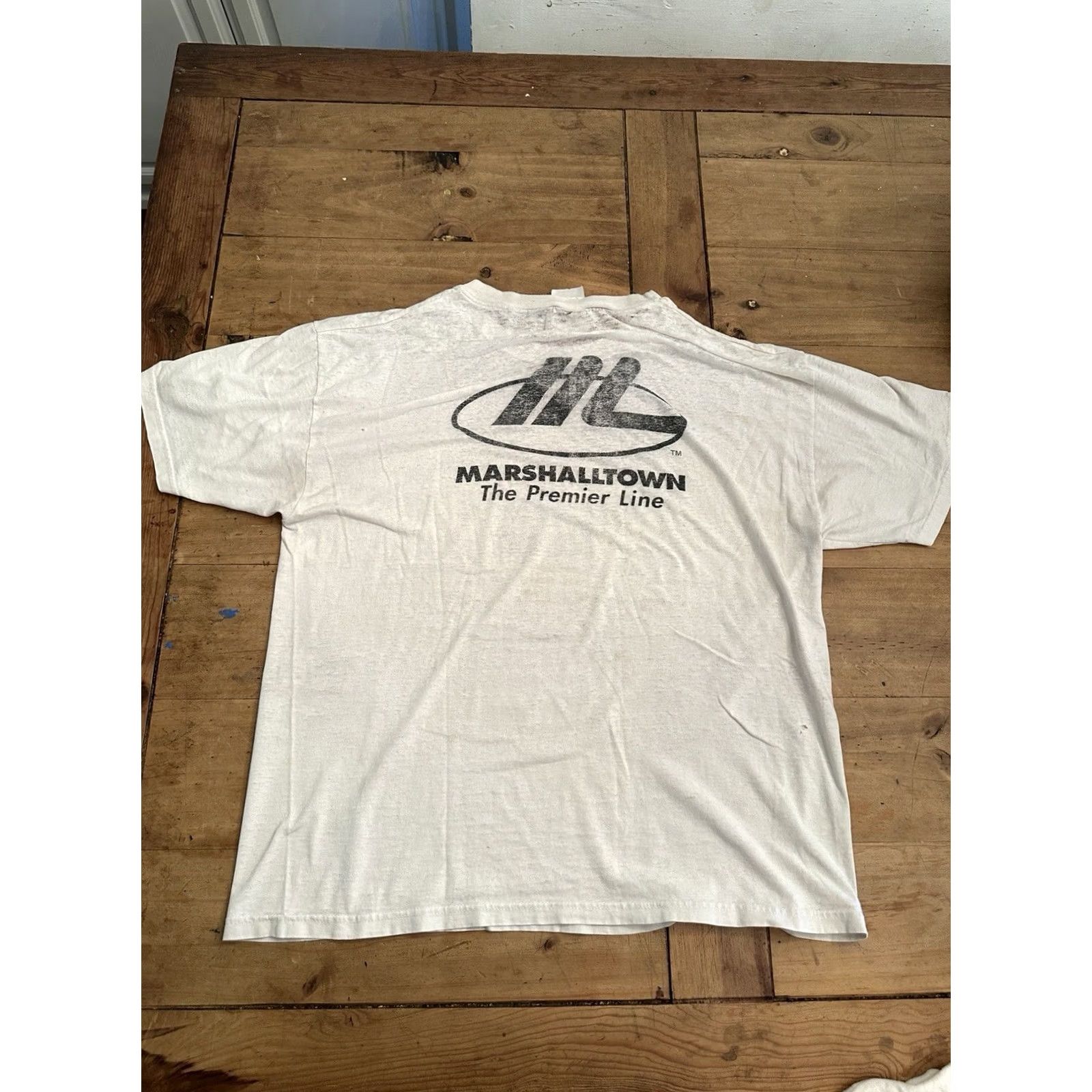 Vintage VINTAGE Nations Rent Distressed Thin T-Shirt L White Double-Sided Men Shirt Size US L / EU 52-54 / 3 - 6 Thumbnail