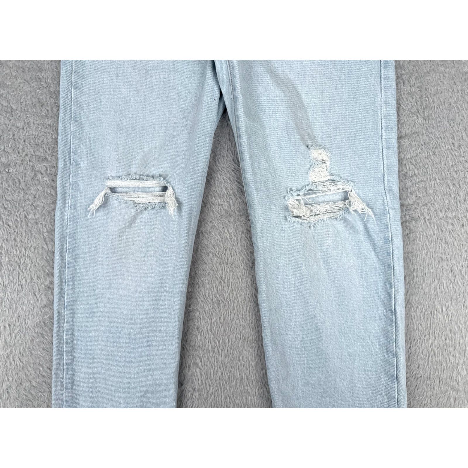 Levi's Levis Premium Pants Women 25 Blue Denim Jeans Big E Ribcage Straight Ankle 25x26 Size 42" / US 20 - 3 Thumbnail