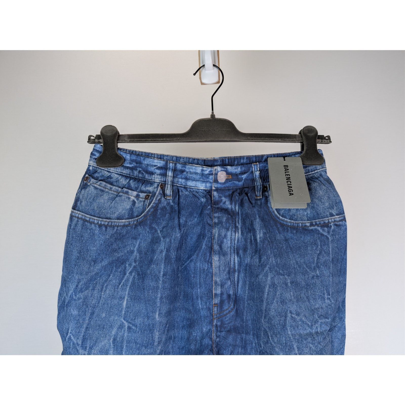 Balenciaga o1rshd1 Trompe L'oeil Swim short in blue Size US 32 / EU 48 - 2 Thumbnail