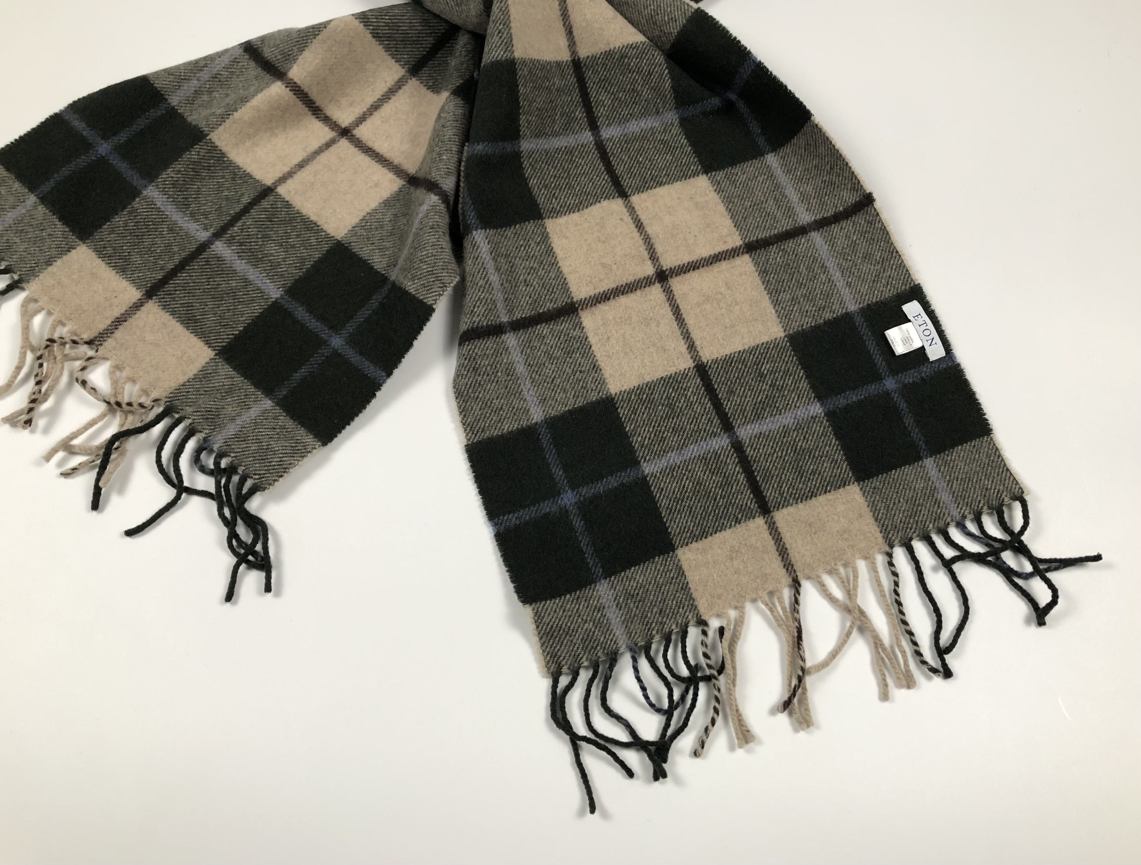 Eton Eton Tartan Wool Scarf Size ONE SIZE - 2 Thumbnail