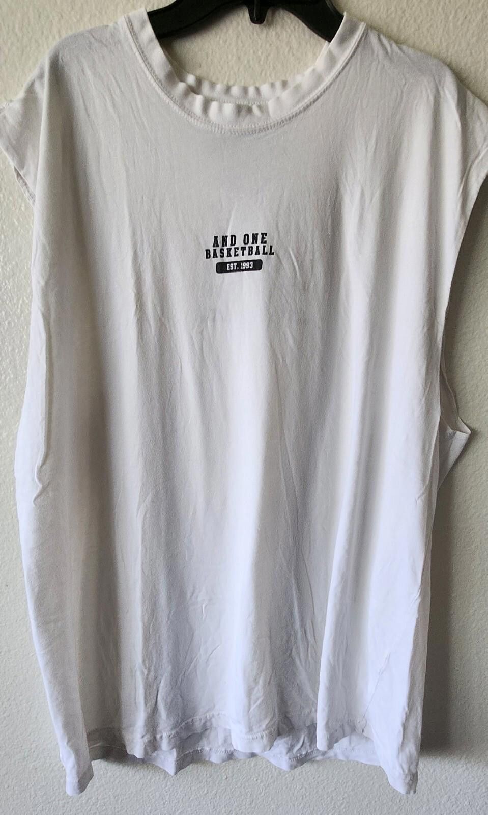 JW Anderson And 1 Vintage Y2K Streetball Logo Sleeveless White Shirt Size US XL / EU 56 / 4 - 1 Thumbnail