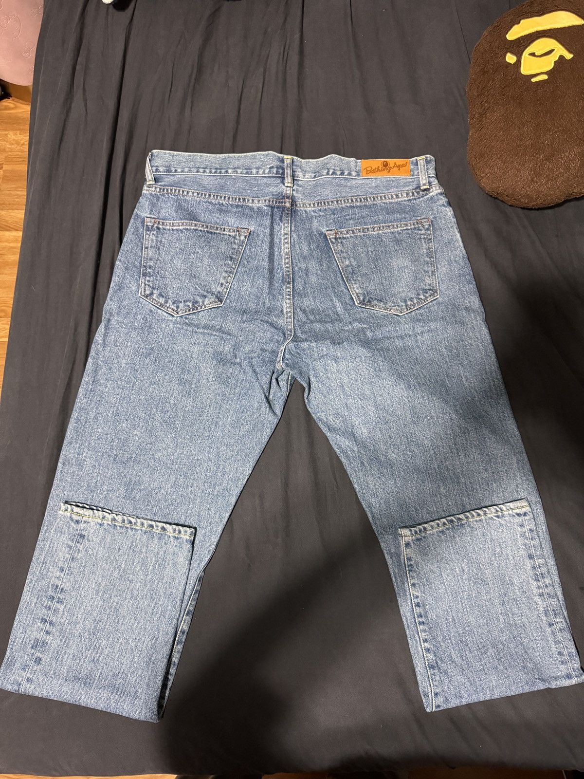 Bape Shark Washed Wide Denim Pants Size US 36 / EU 52 - 5 Thumbnail