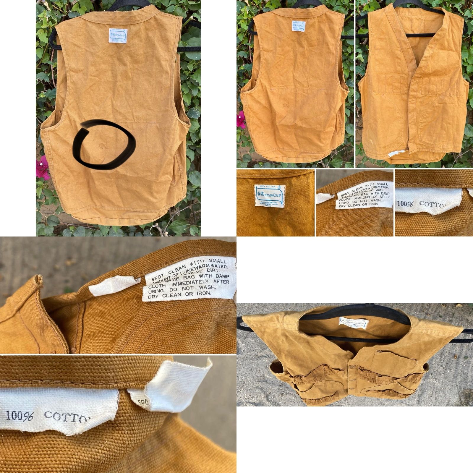 Vintage VINTAGE Western Field Hunting Vest Duck Canvas Tobacco Brown Men S Vest Shirt? Size US S / EU 44-46 / 1 - 9 Thumbnail