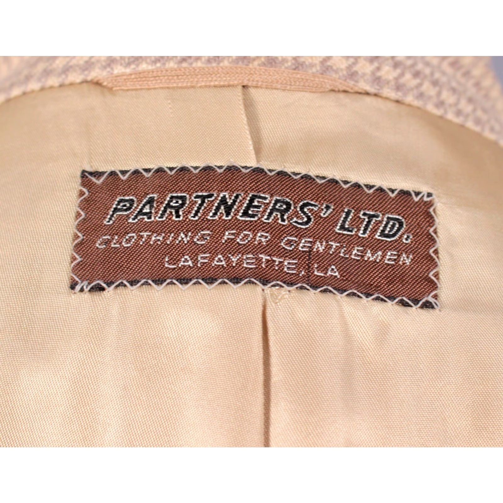 Lanvin VTG Lanvin Beige Houndstooth Silk Blazer / Jacket Mens 44 70s 70s Blazer / Jacket Beige Lanvin Houndstooth Silk VTG Blazer Mens 44 1970s Size 44R - 5 Thumbnail