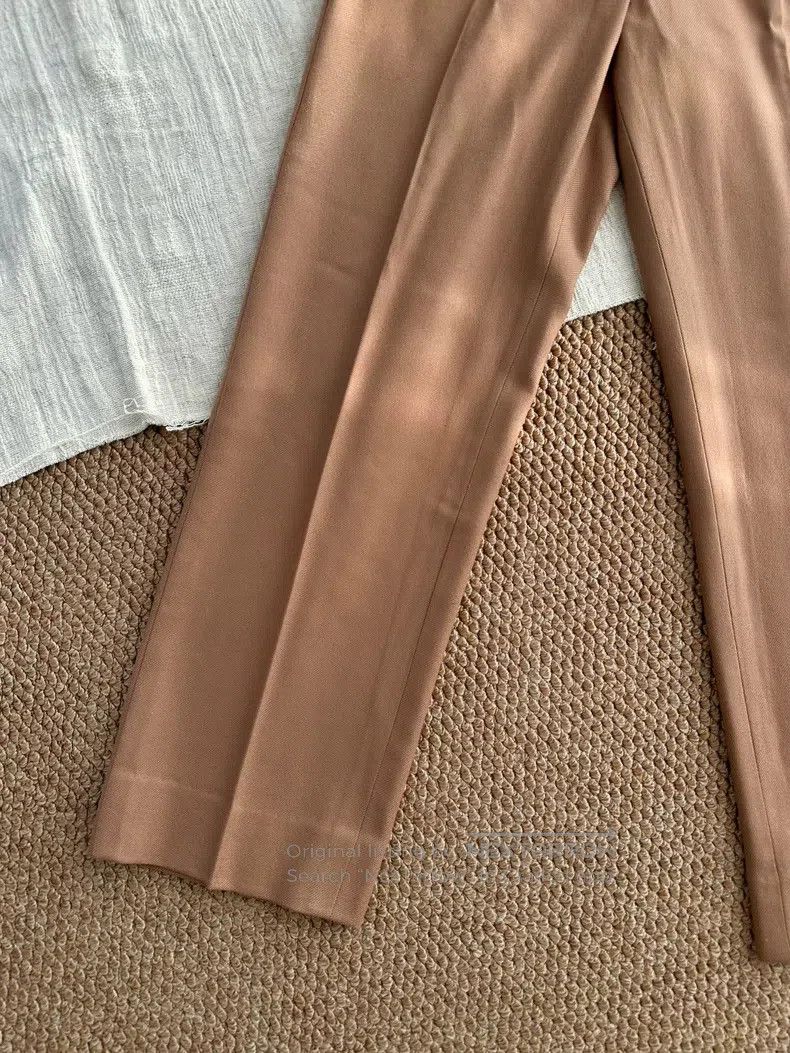 Hermes Hermes size M Solid Color Cashmere Straight Casual Pants, K Size 26" / US 2 / IT 38 - 4 Thumbnail