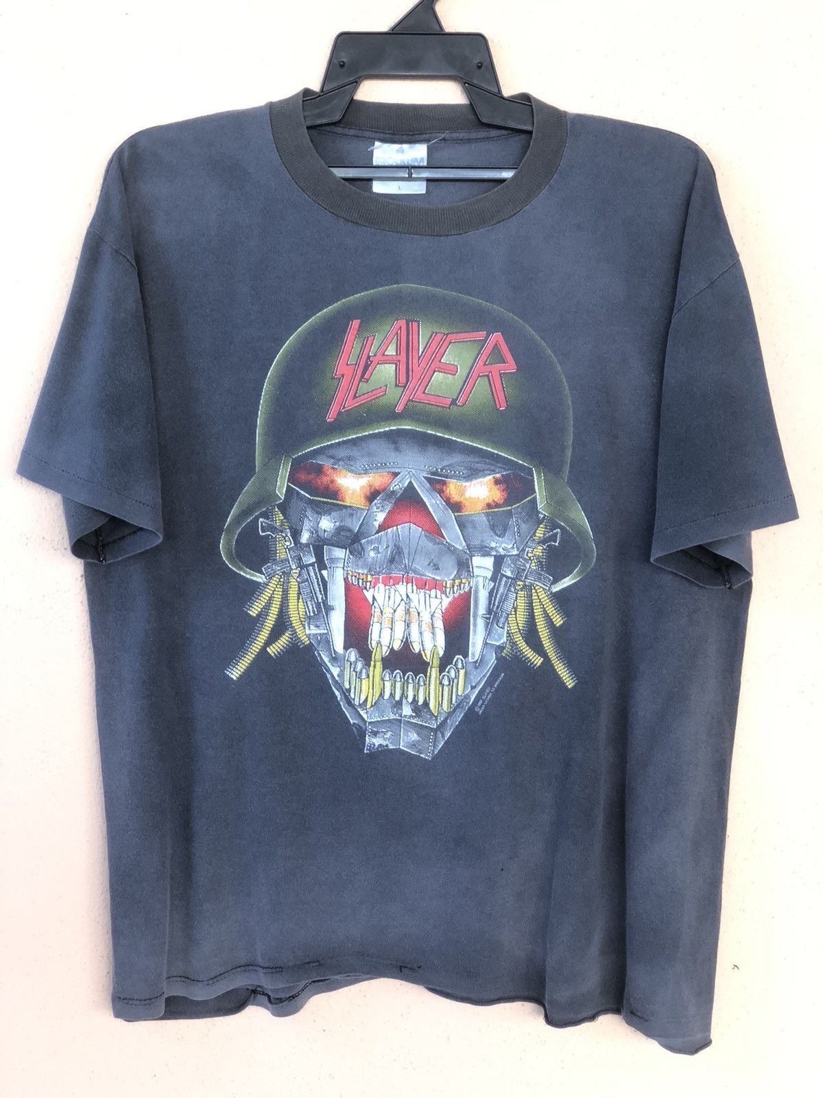 Band Tees × Slayer × Vintage Thrashed 🔥 SLAYER Vintage 90s Tee Size US L / EU 52-54 / 3 - 1 Thumbnail