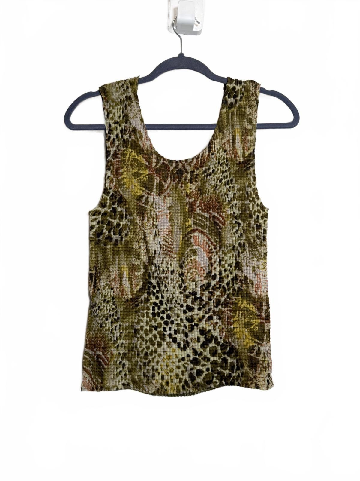 Nicole Club Women Y2K Crinkle Stretchy Tank Top Size L / US 10 / IT 46 - 4 Thumbnail