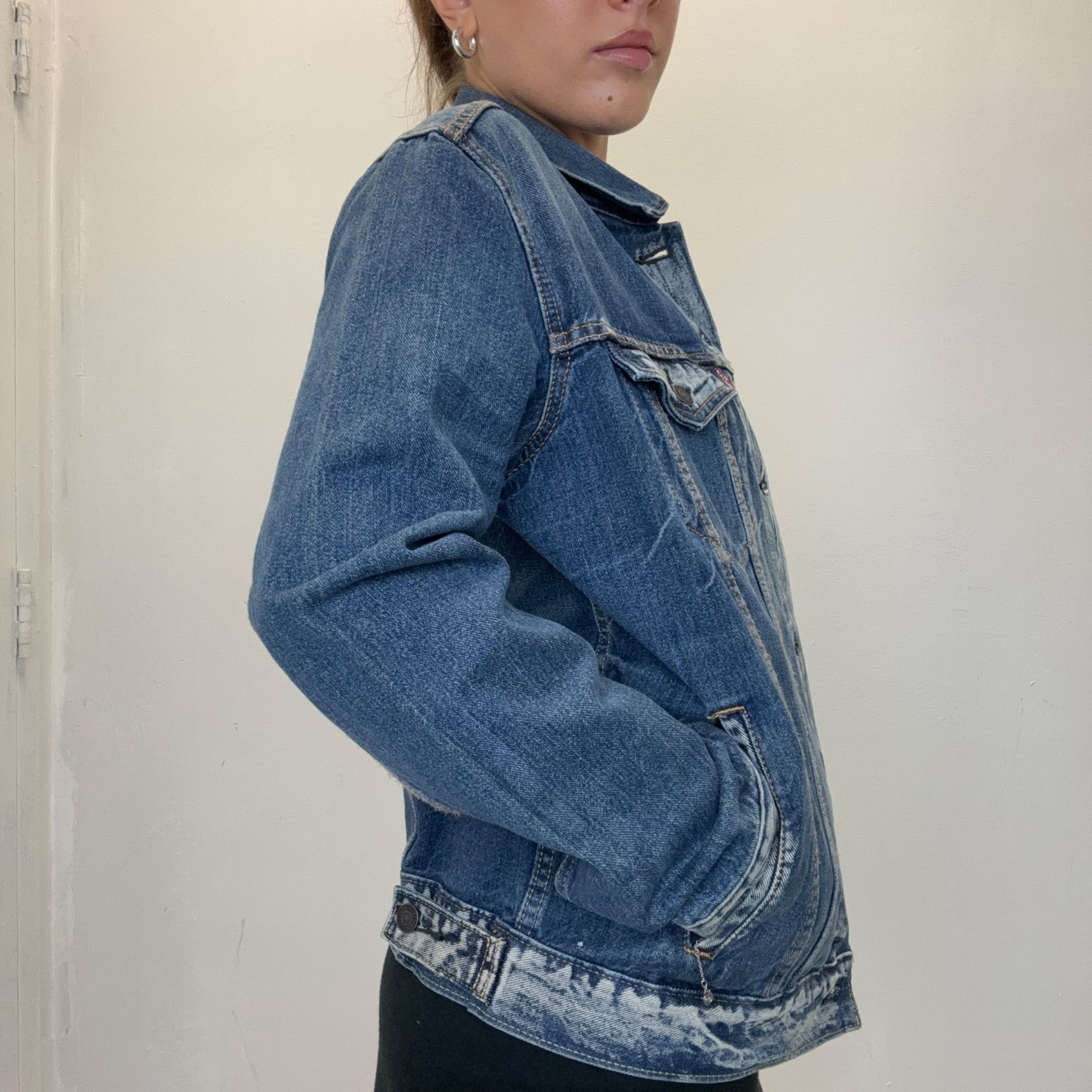Levi's M - Levi’s Faded Dark Wash Denim Jacket Size US M / EU 48-50 / 2 - 2 Thumbnail