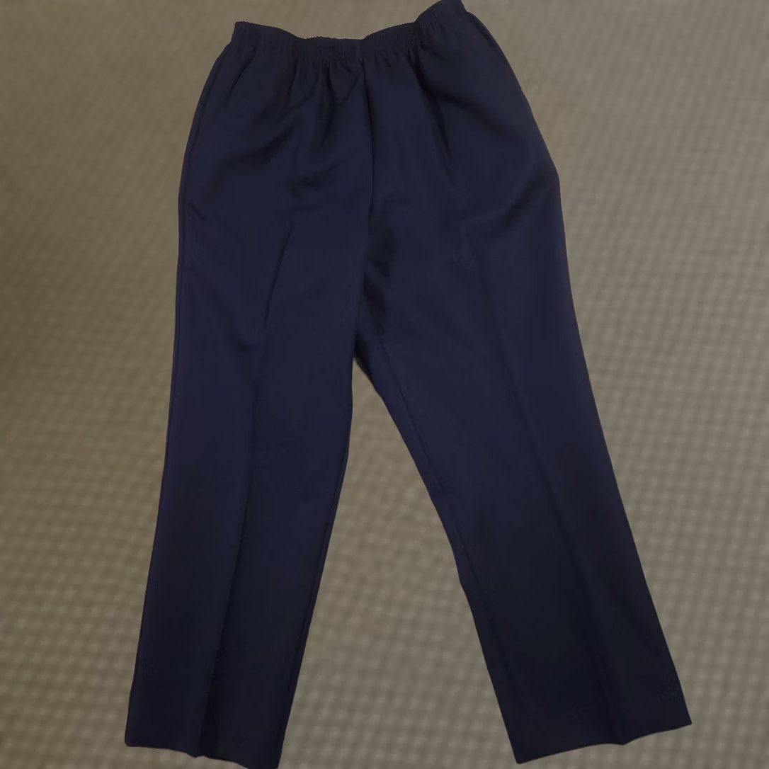 Vintage Alfred Dunner Pants Womens 10 Shor Blue Pull On Elastic Waist Straight Twill Size 32" / US 10 / IT 46 - 1 Thumbnail