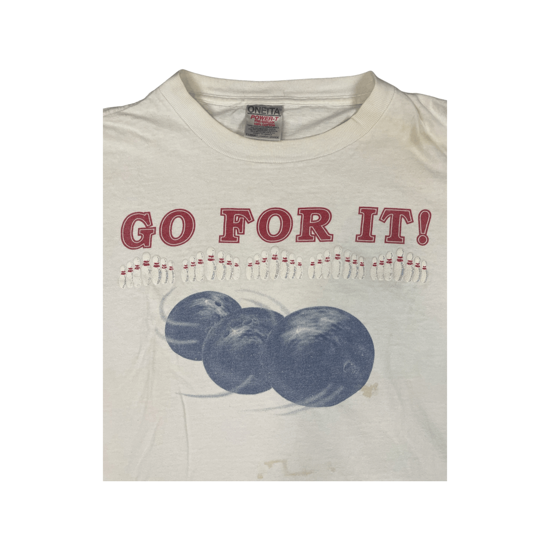 Vintage Vintage 1993 ‘Go For It!’ Bowling T-Shirt Size US XL / EU 56 / 4 - 2 Thumbnail