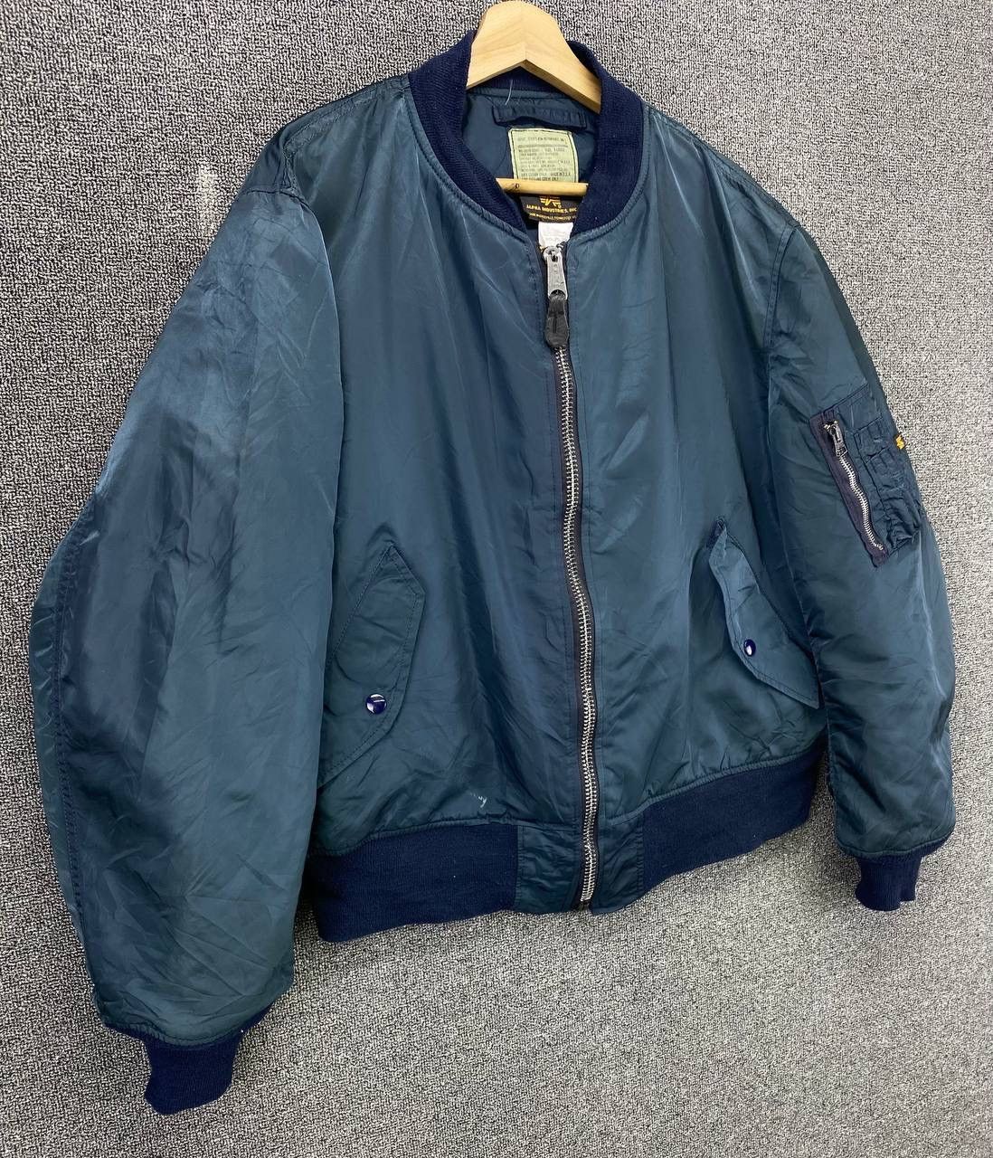 Alpha Industries Vintage Alpha Industries Flyer Man MA 1 Bomber Jacket Size US XL / EU 56 / 4 - 2 Thumbnail