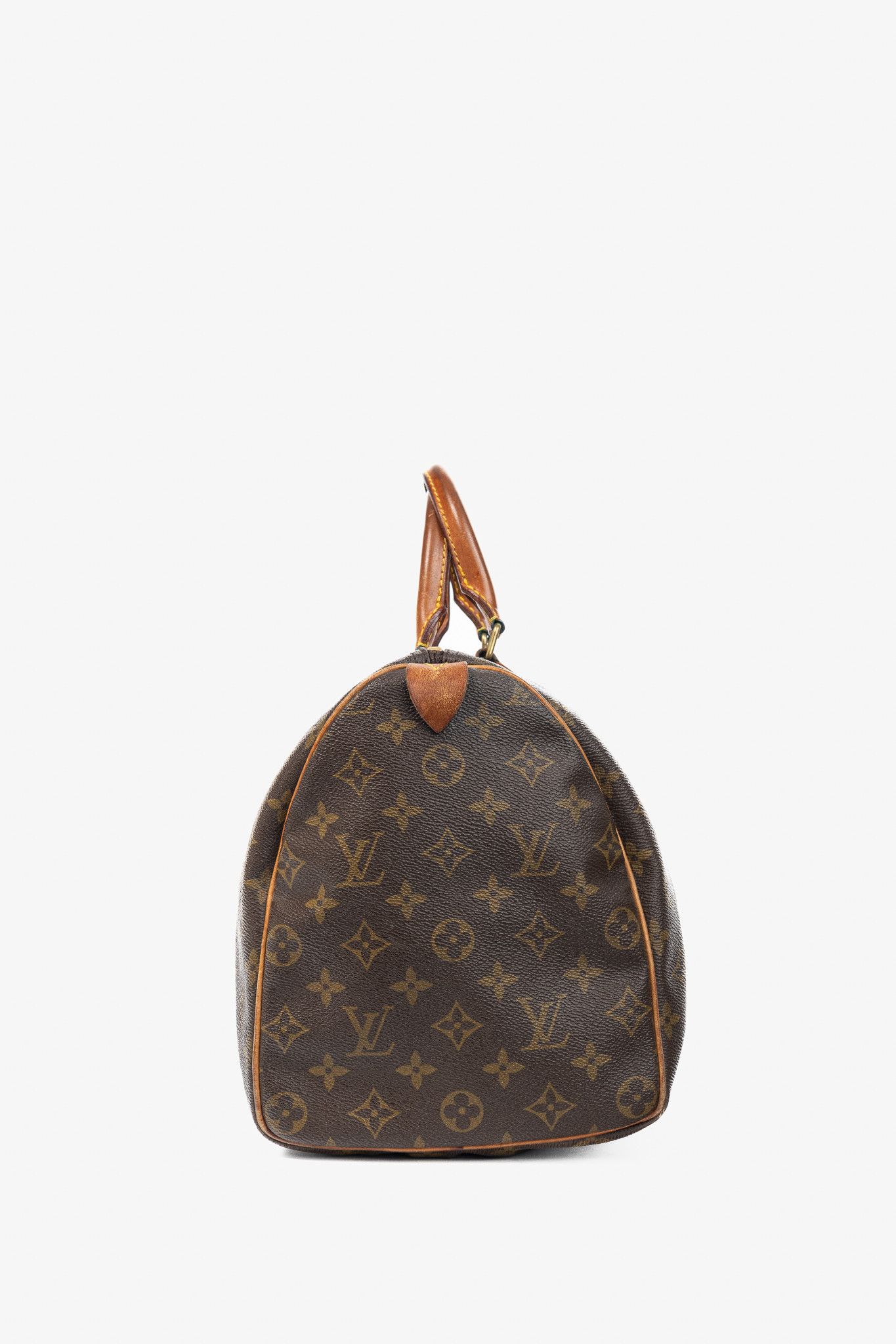 Louis Vuitton Louis Vuitton 80's Speedy 35 Monogram Canvas Boston Bag Size ONE SIZE - 3 Thumbnail