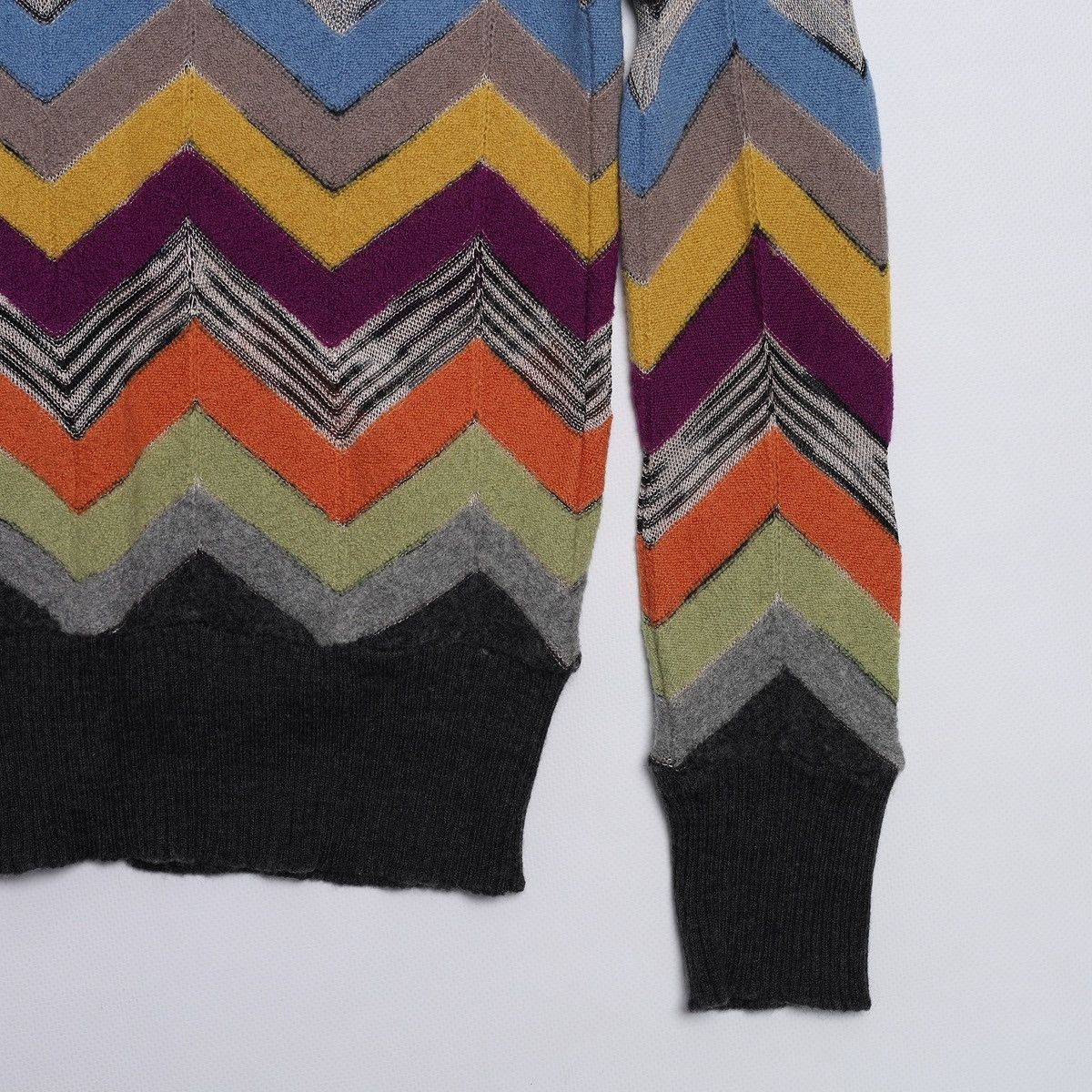 Missoni Missoni M Wool Viscose Multicolor Cardigan Sweater Mesh Size M / US 6-8 / IT 42-44 - 11 Thumbnail