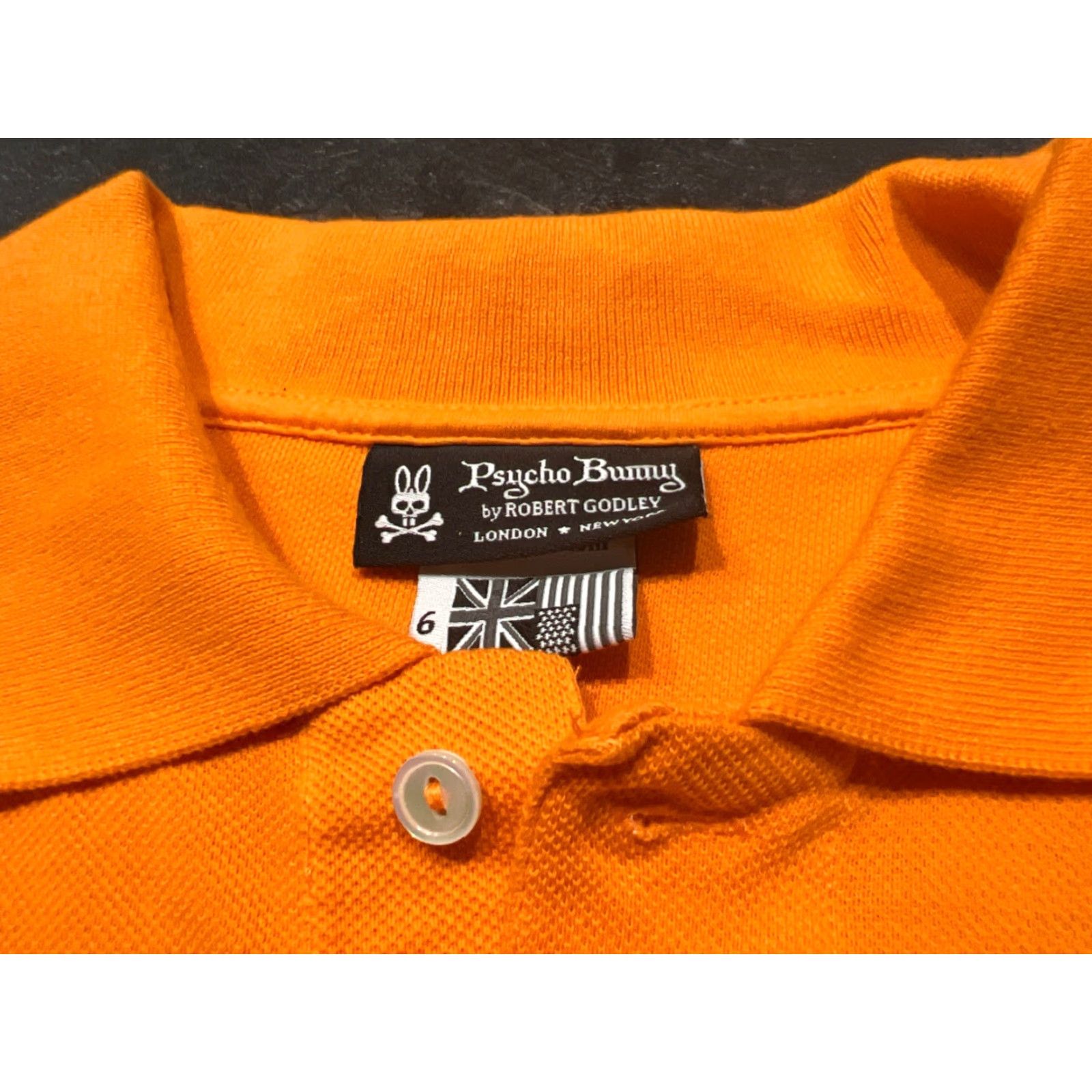 Psycho Bunny VINTAGE Psycho Bunny Polo Shirt Men Large Orange Short Sleeve Chilteron Size US L / EU 52-54 / 3 - 4 Thumbnail