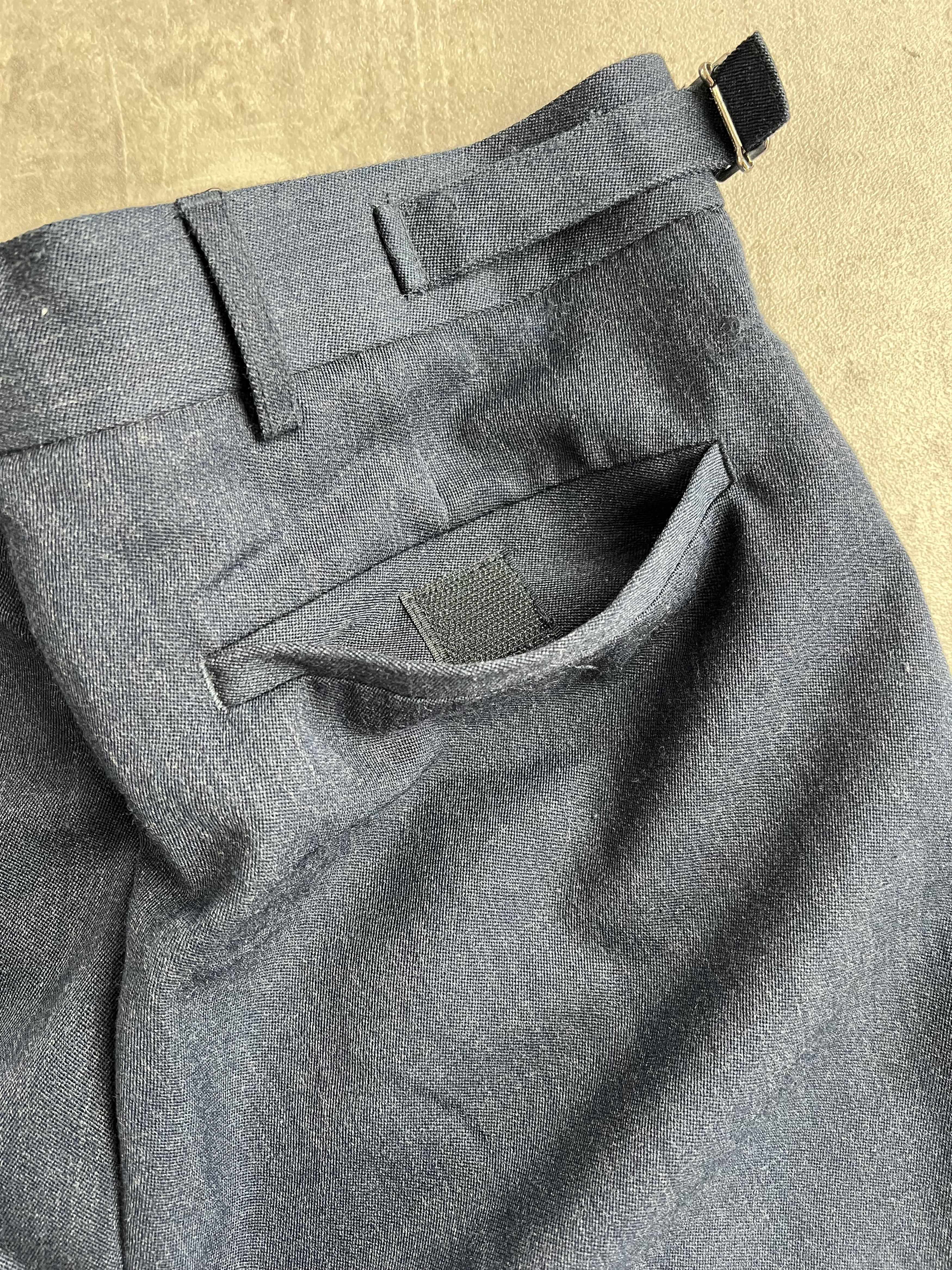 Vintage BRITISH AIR FORCE WOOL TAILOR PANTS BLUE Size US 33 - 8 Thumbnail