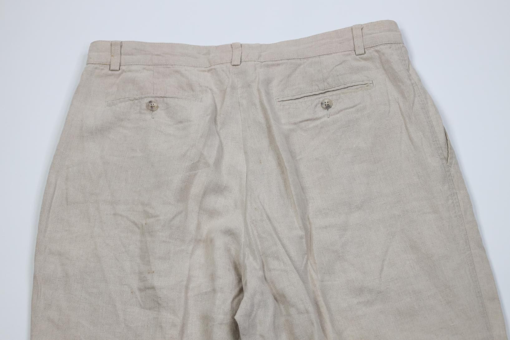 Banana Republic Vintage 90s Banana Republic Safari Linen Wide Leg Pants Size US 36 / EU 52 - 12 Thumbnail