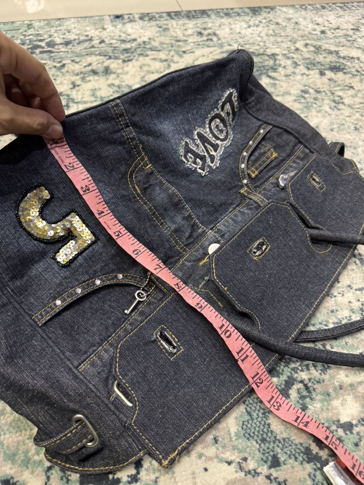 Handmade VINTAGE DENIM HANDMADE HANDBAG Size ONE SIZE - 9 Thumbnail