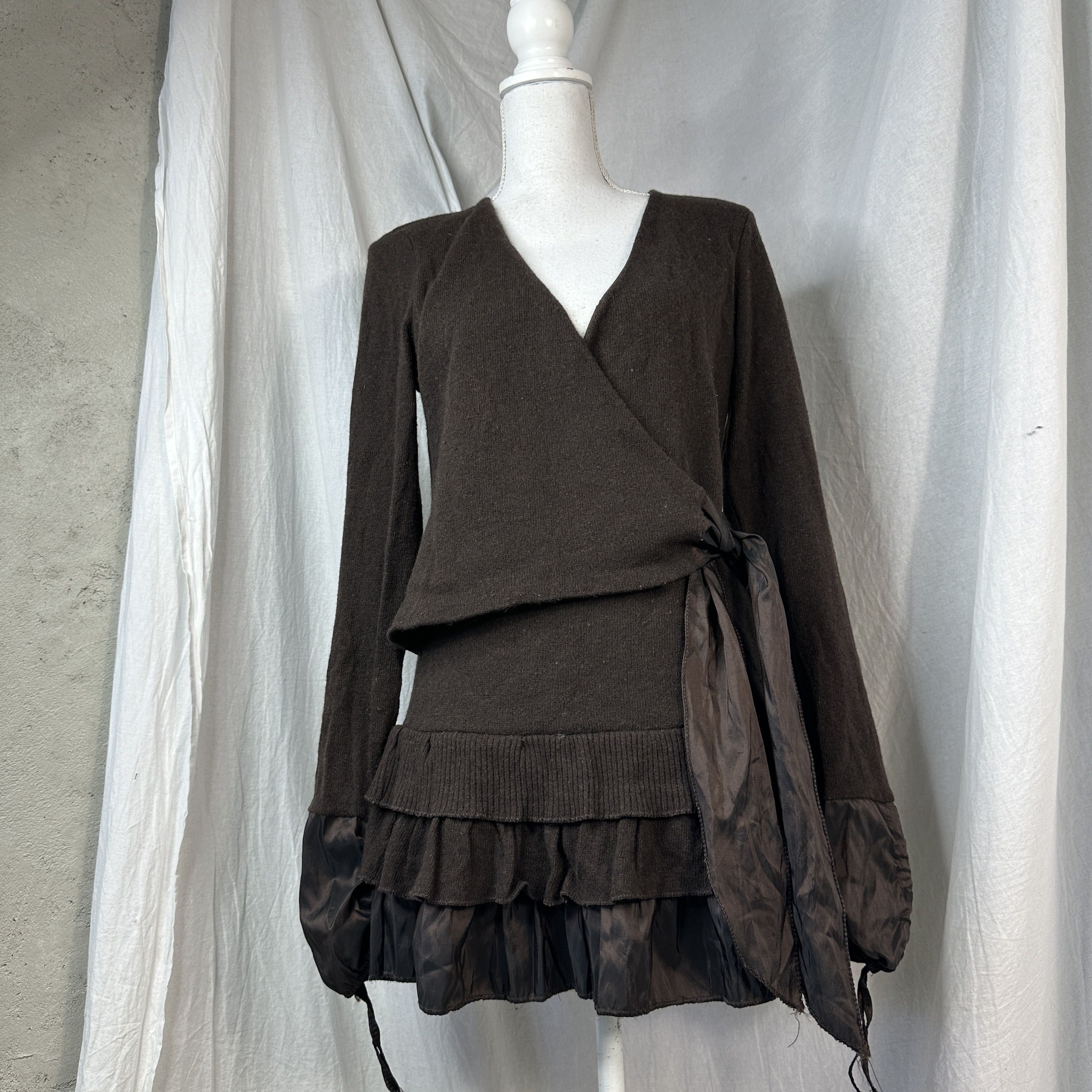 Vintage Vintage Y2K Avant Garde Wrapped Mohair & Nylon Sweater/Dress Size S / US 4 / IT 40 - 3 Thumbnail