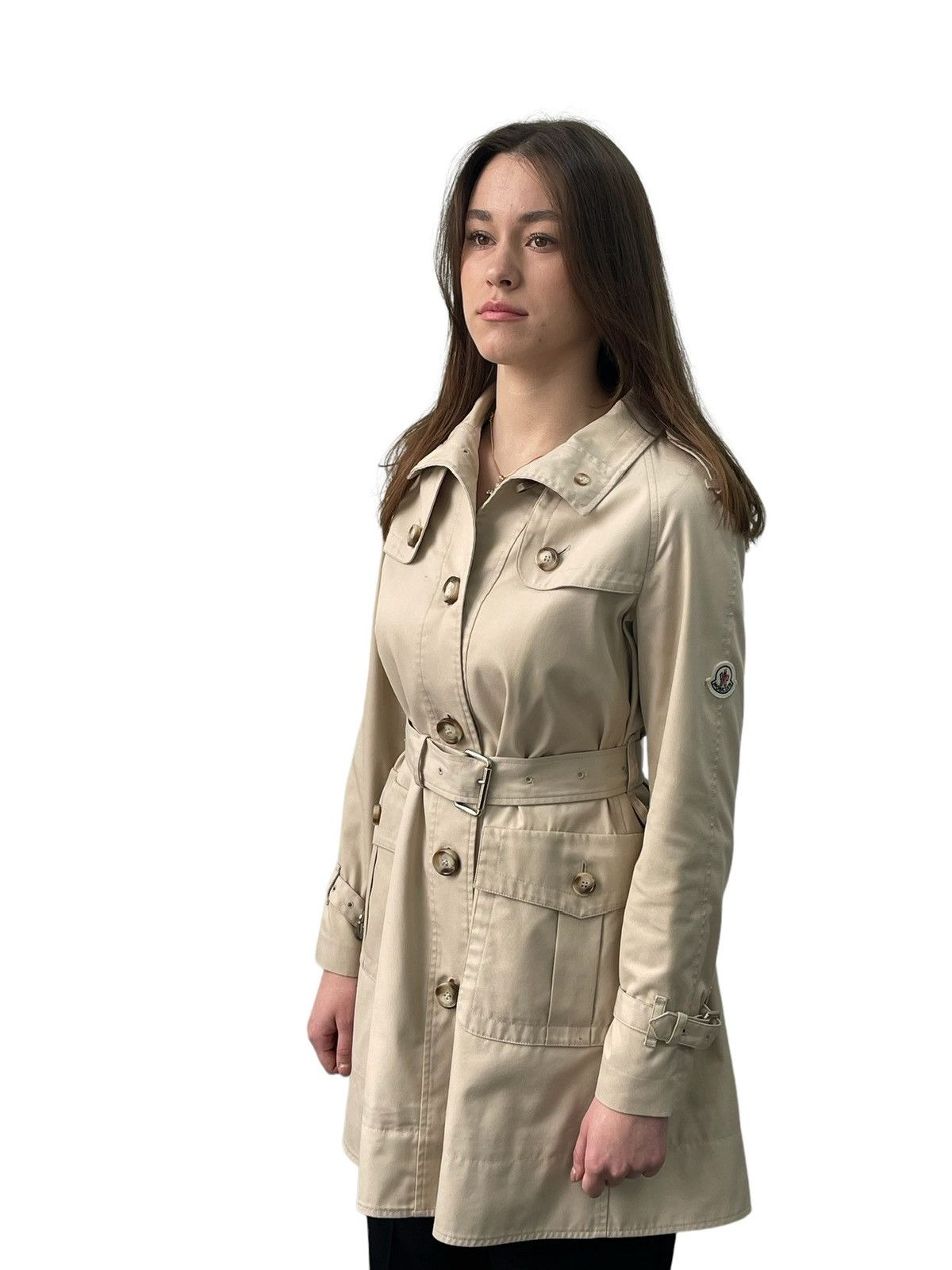 Moncler Authentic Moncler Thalia Women Trench Coat Jacket Size 1 (S) Size S / US 4 / IT 40 - 2 Thumbnail