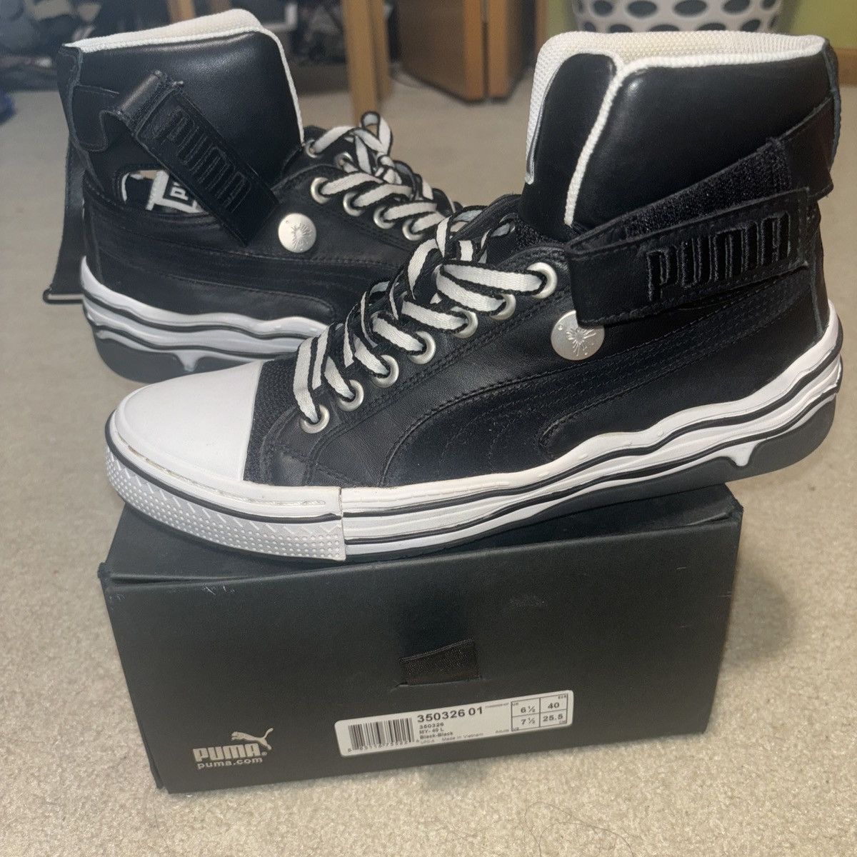 Designer PUMA Mihara Yasuhiro Black Size 7.5 Mens MY-40 SKU 350326-01 Size US 7.5 / EU 40-41 - 1 Thumbnail