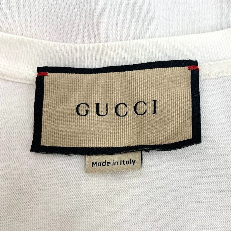 Gucci Gucci White logo printed cotton round-neck short-sleeved T Size US L / EU 52-54 / 3 - 6 Thumbnail