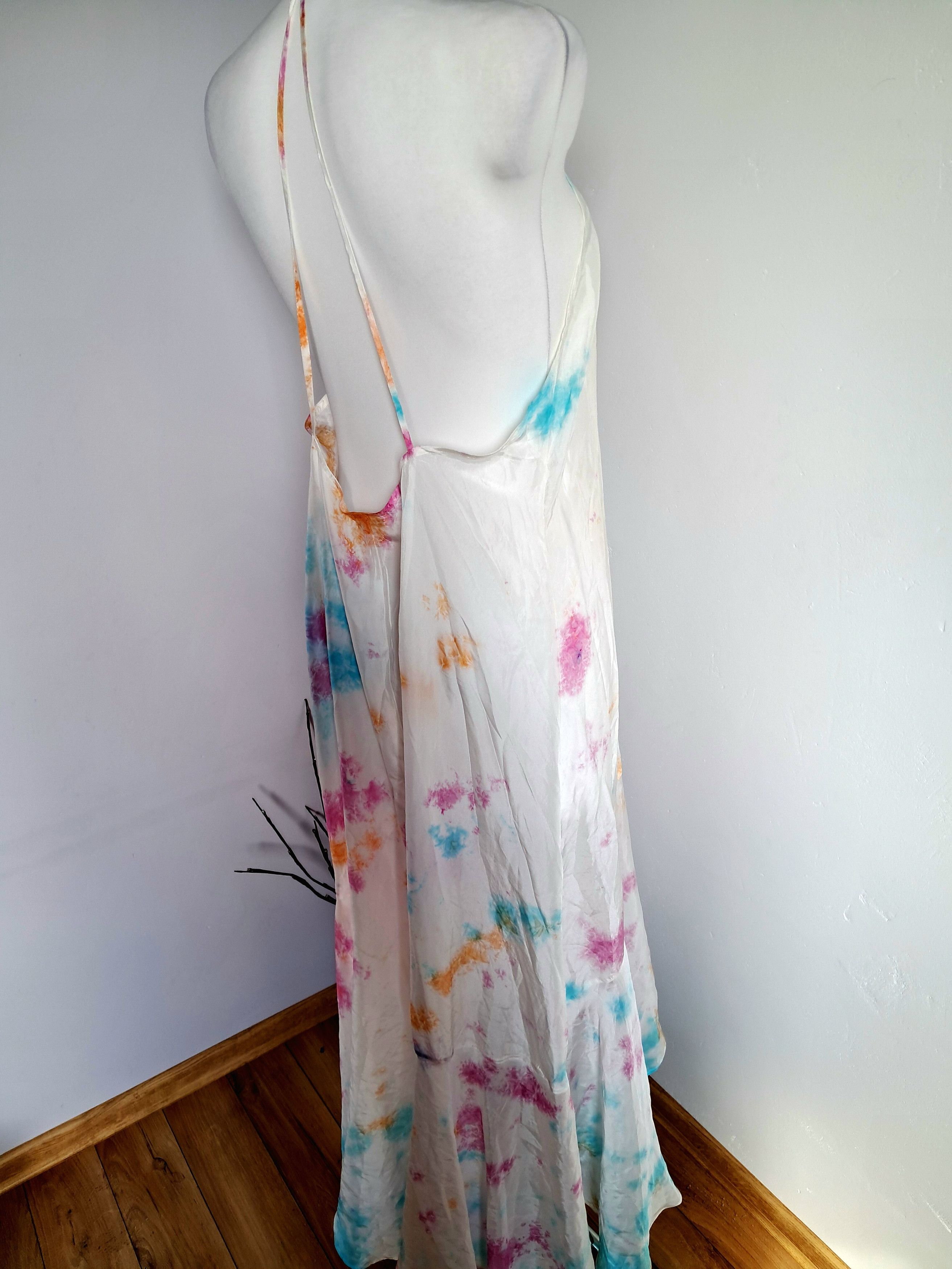 Other Anna Kosturova Silk Tie-Dye Halter Maxi Dress Brand New M/L Size M / US 6-8 / IT 42-44 - 6 Thumbnail