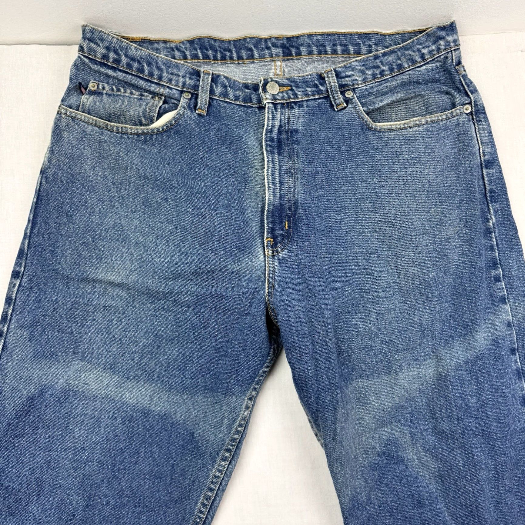 Polo Ralph Lauren VINTAGE Polo Jeans Co. Jeans Adult 38x32 Blue Grunge 90s Y2K Hip Hop Polo Jeans Co. Mens Regular 38 Inseam 32 Blue Grunge 90s Y2K Mens Jeans Size US M / EU 48-50 / 2 - 2 Thumbnail