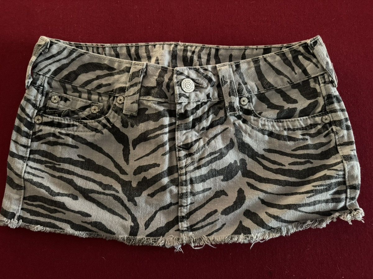 True Religion True religion Zebra print miniskirt Size 29" - 1 Thumbnail