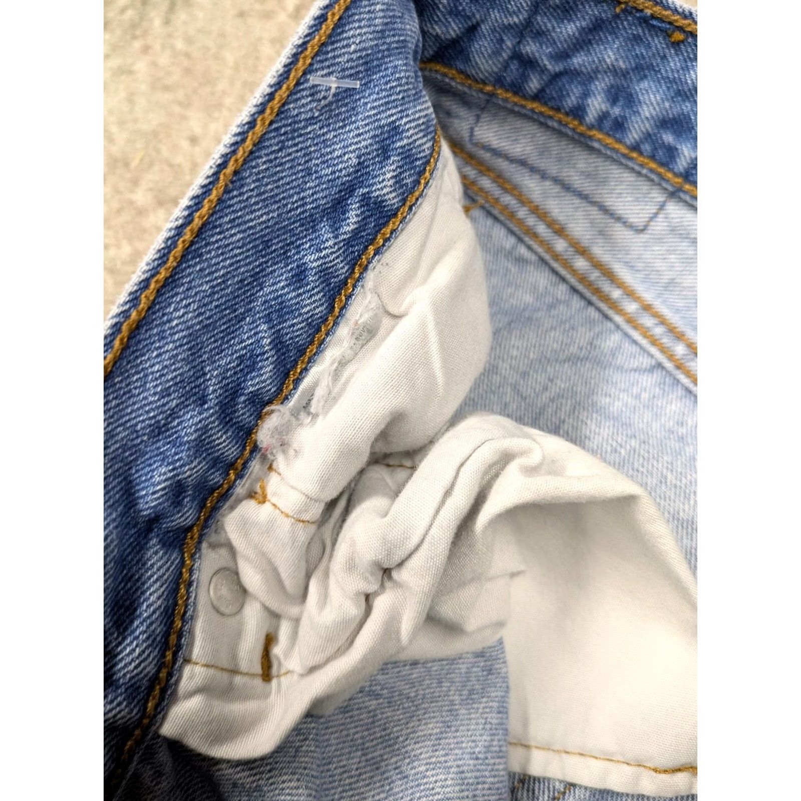 Levi's Levi's 501 XX Jeans Mens 34x30 Blue Light Straight Distressed Knees Button Fly Size US 34 / EU 50 - 6 Thumbnail