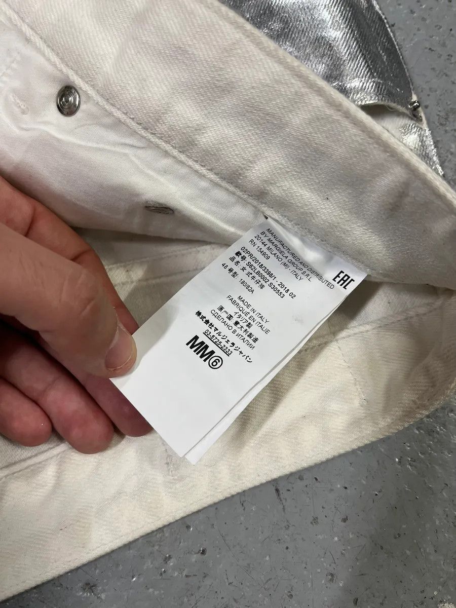 AW2018 Maison Margiela Silver Astro White Jeans