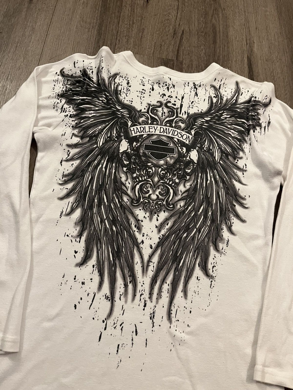 Harley Davidson Vintage Harley Davidson Affliction AOP Long Sleeve Size L / US 10 / IT 46 - 2 Thumbnail