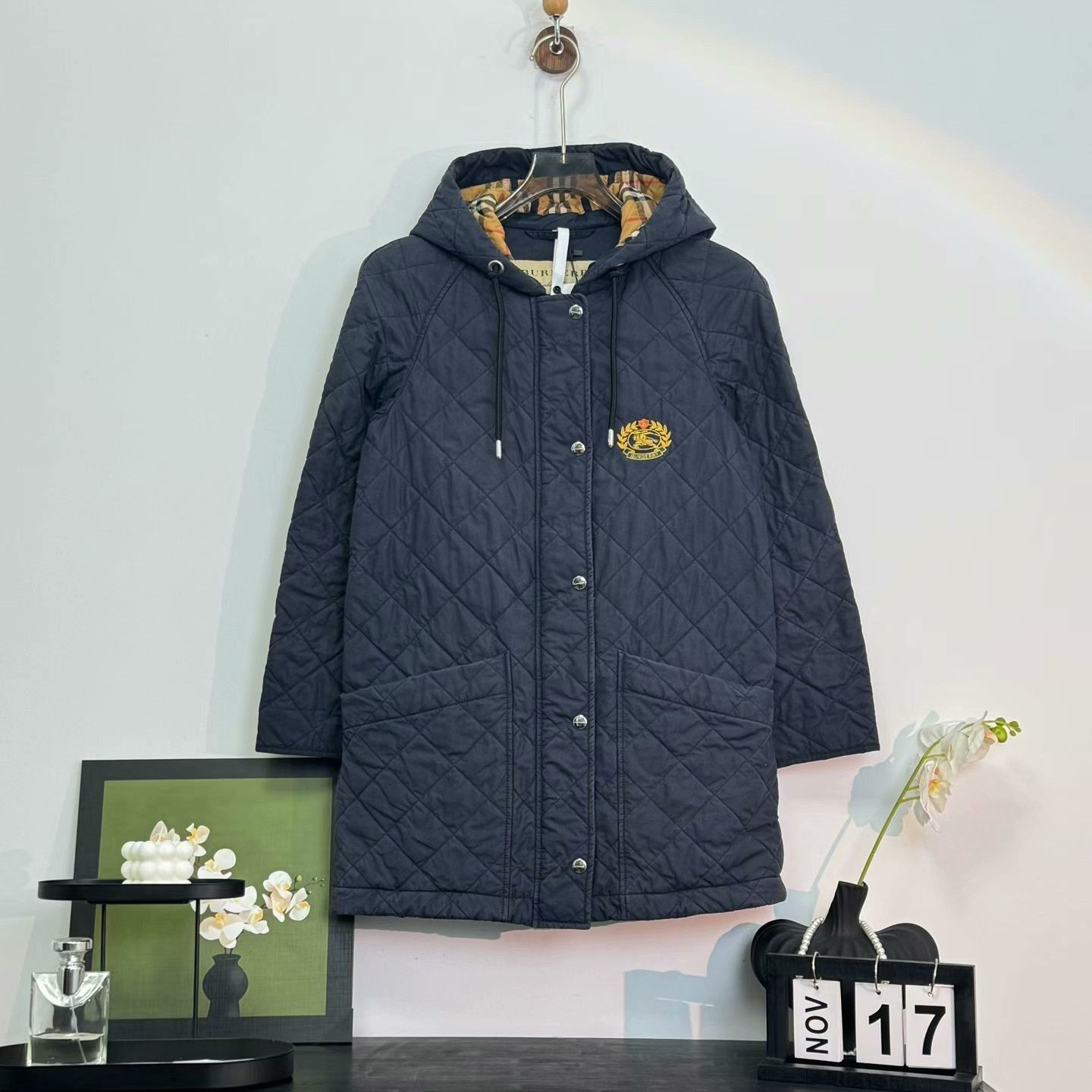 Burberry Burberry Quilted Cotton Jacket with Embroidery Size XS / US 0-2 / IT 36-38 - 1 Thumbnail