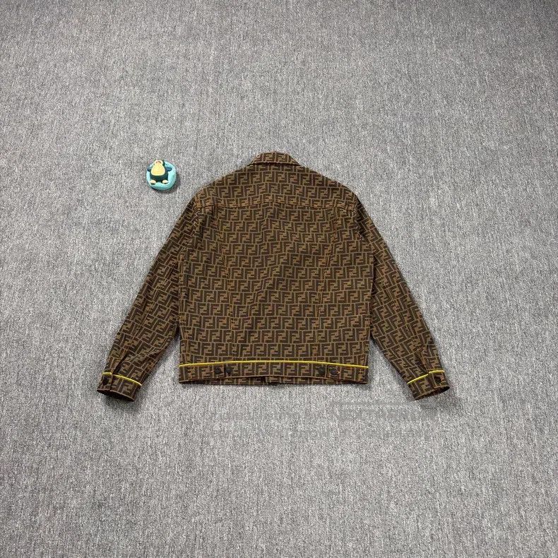 Fendi Fendi Monogram Embossed Chest Leather Patch Denim Jacket Size US M / EU 48-50 / 2 - 2 Thumbnail