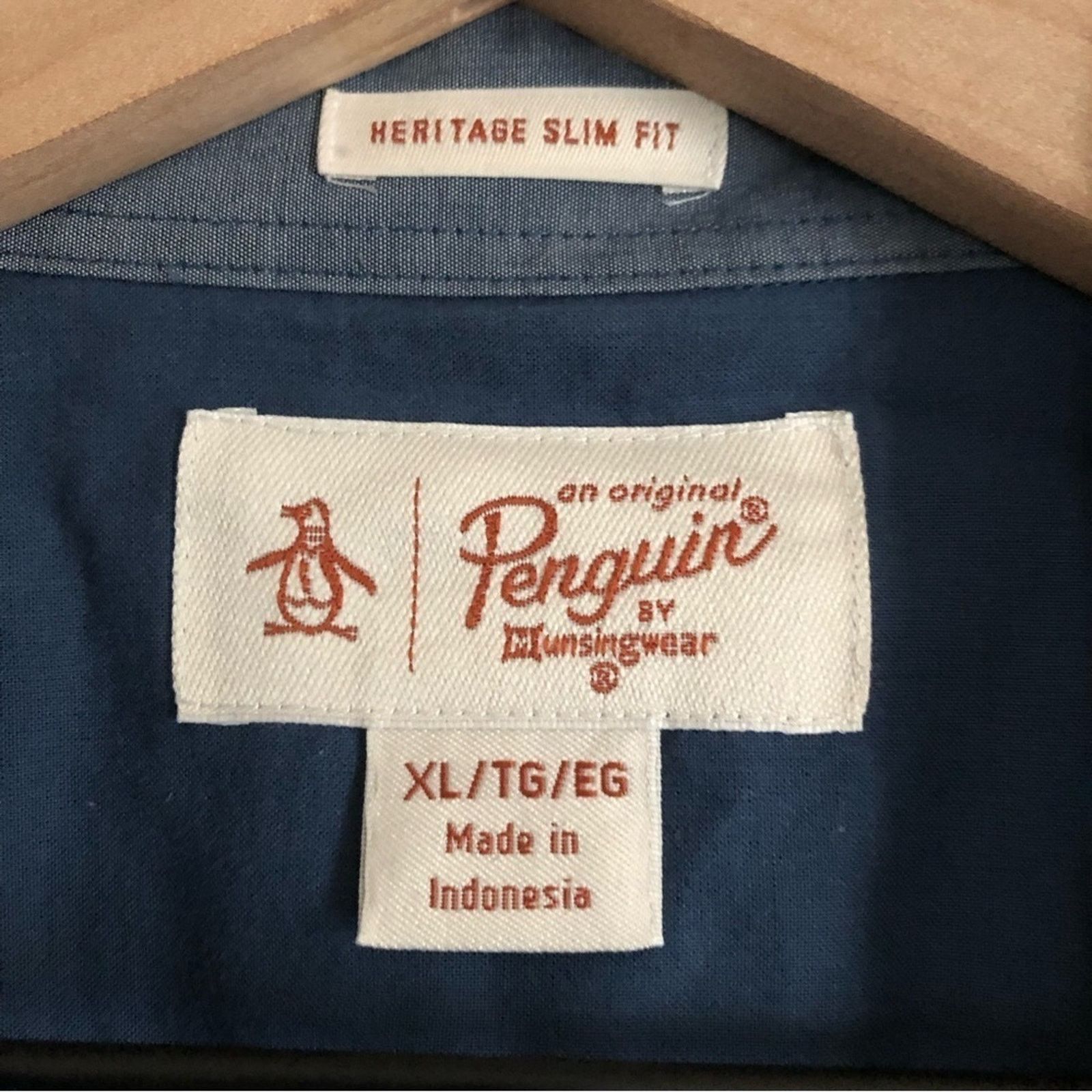 Original Penguin Original Penguin Heritage Slim Blue Stripe Button Down Shirt Size US XL / EU 56 / 4 - 2 Thumbnail