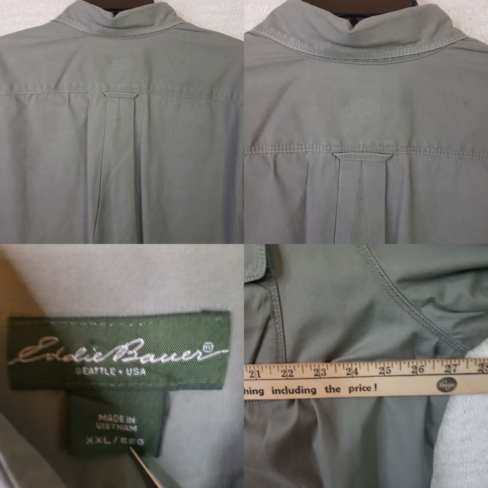 Eddie Bauer Mens EDDIE BAUER Olive Green Long Sleeve Shirt Size XXL Cotton Outdoor Workwear Size US XXL / EU 58 / 5 - 8 Thumbnail