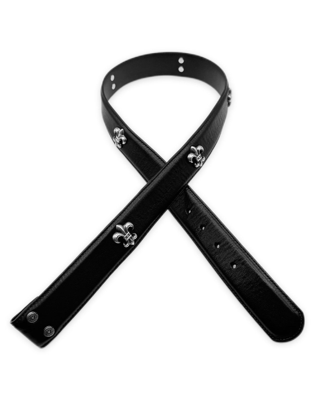 Chrome Hearts Chrome Hearts Fleur de Lis Pendant .925 Silver Leather Belt Strap Size 34 - 3 Thumbnail